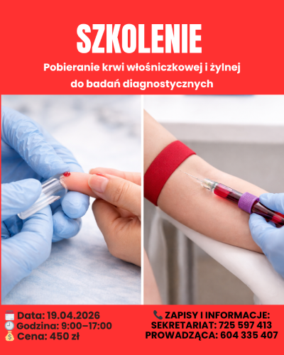 Kurs Pobieranie krwi włośniczkowej i żylnej (19.04.2026)